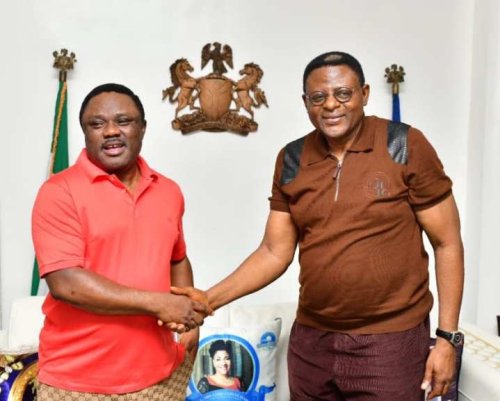 Ayade In a handshake with...