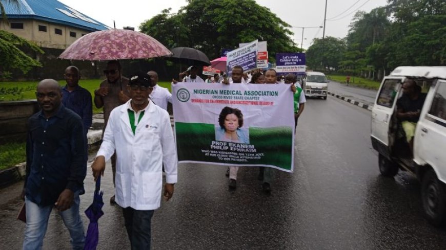 NMA Protests Over Kidnapped Member In Calabar