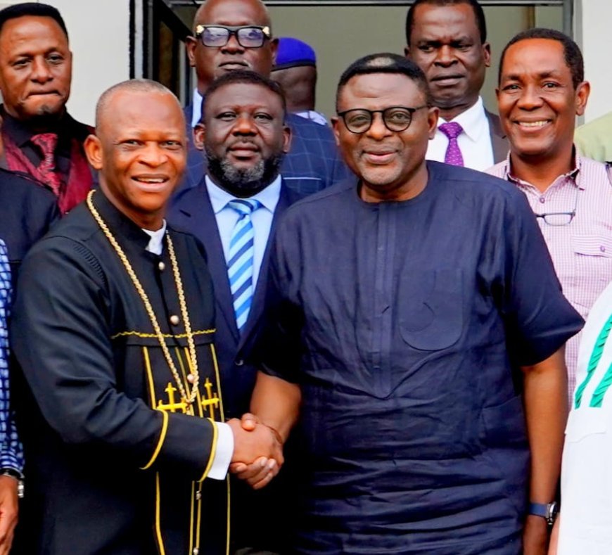 Gov Otu felicitates Bishop Isong at 59