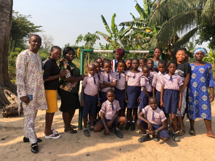 Effa Imoh Okim Fulfills Promise, Gifts Community School Recreational Items