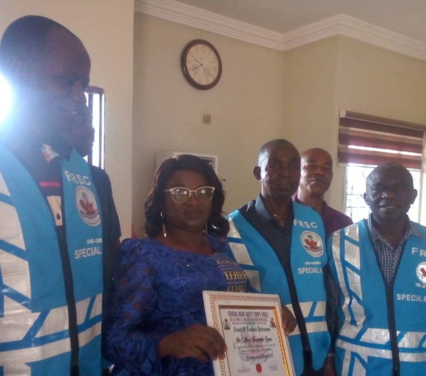 FRSC Special Marshal Unit Honours Commissioner Igwe With Excellence Award