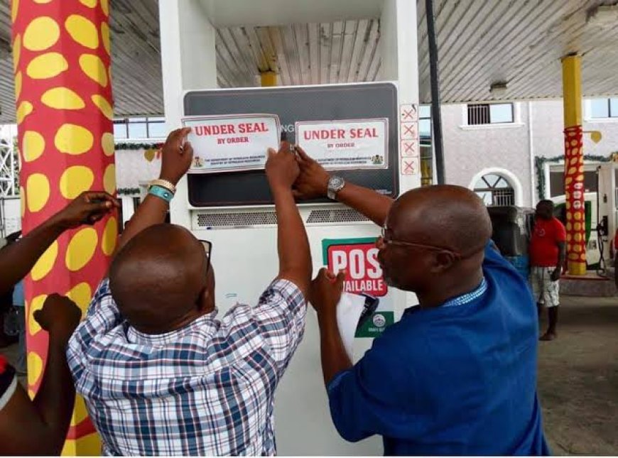 BREAKING..  Ogoja, Yala Community Leaders Allegedly Seal  Petrol Stations With Palm Fronds Over Indiscriminate Fuel Price Adjustments