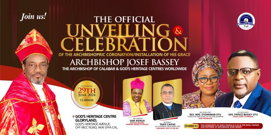 3000 Christian Faithfuls To Storm Joseph Bassey's Archbishopric Installation In Calabar