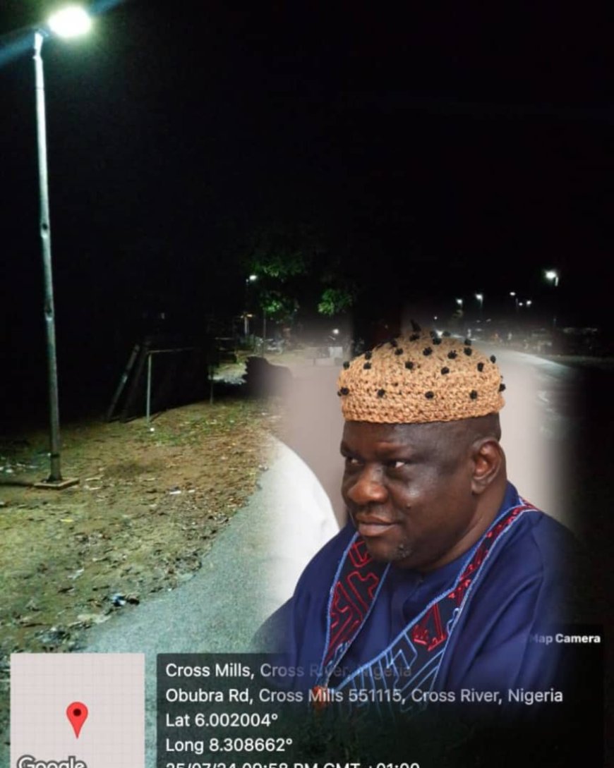 Senator Williams Brightens Obubra Urban With Solar-powered Street Lights