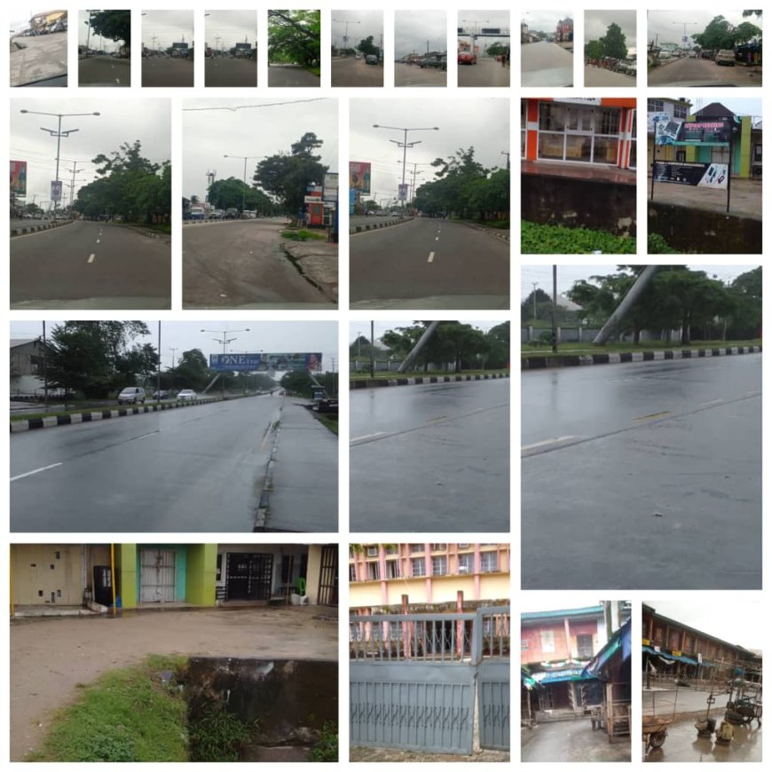 PICTORIALS: Streets of Calabar lying deserted, shops locked on Thursday, August 1, 2024 during Hunger Protest