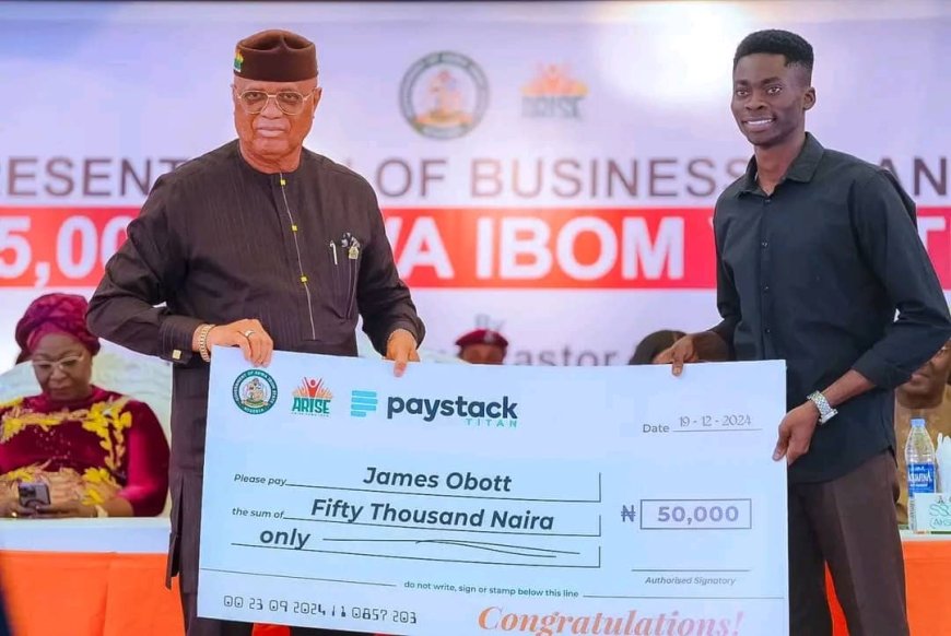 Gov Eno Disburses ₦750M Business Grants to 15,000 Unemployed Youths