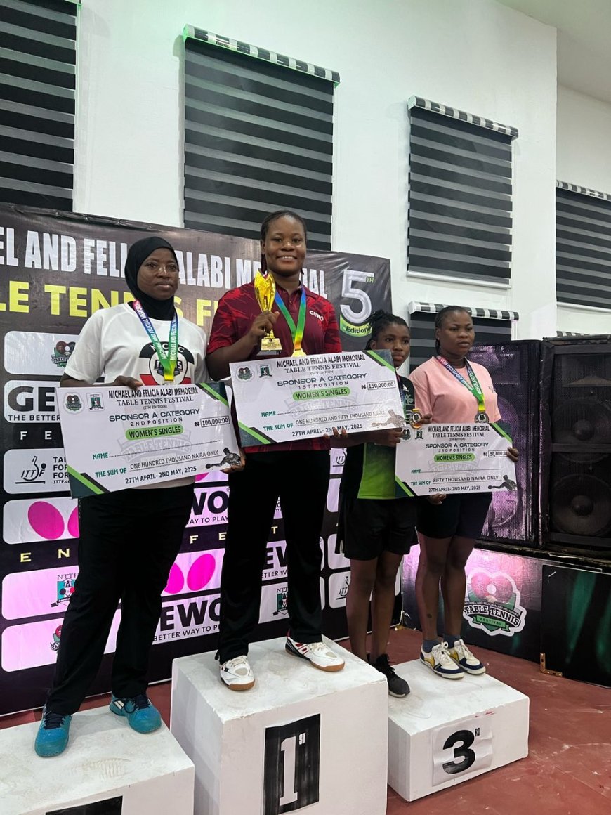 Canaan Table Tennis Club Chairman Duke Congratulates Hope Udoaka For Emerging National Champion