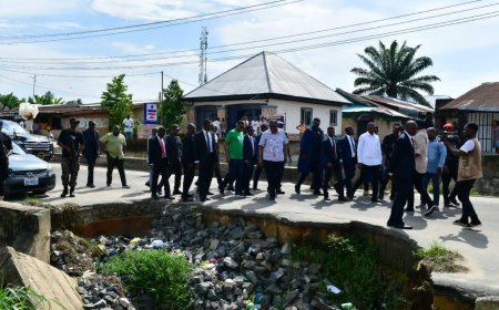 Otu Inspects 30 Years Old Gully Erosion Site in Calabar South, Promises Quick Intervention
