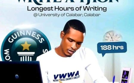 UNICAL Student Attempts To Set 188 Hours Longest Writing Marathon