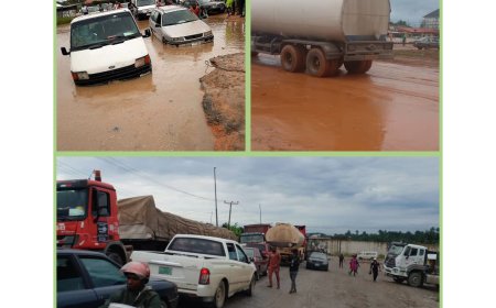 BREAKING: Calabar-Itu Federal Highway Blocked, Hundreds Of Cars, Truck, Passengers Stranded