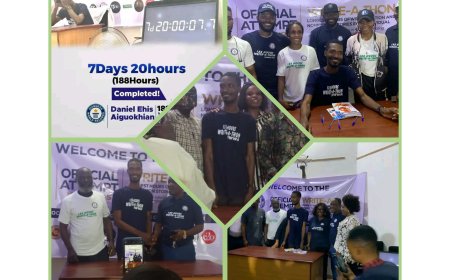 UNICAL Student Sets World Record of 188 Hours Writing Duration