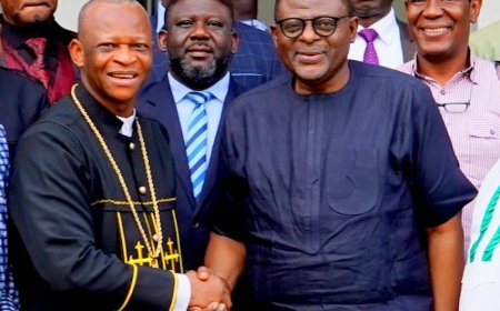 Gov Otu felicitates Bishop Isong at 59
