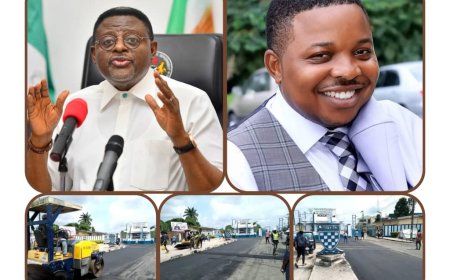 UNICROSS Alumni Association Frontline Presidential Candidate, Inyali Peter, Commends Gov Otu For Remediation Of Varsity Roads