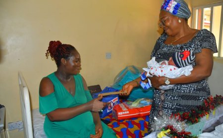 Gov's Wife Shower's New Year Babies With Gifts and Cash in CRS