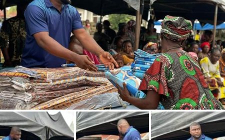 Yakurr Lawmaker, Omini, Empowers 200 Widows With Wrappers, Fertilizers