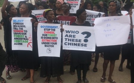 Okuni Women Protest Chinese Incursion, Passes Vote Of No Confidence On Community Lawyer