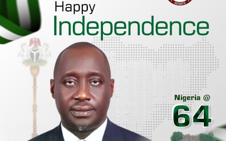 Nigeria 64th Anniversary: Be Hopeful, Pray For Sustainable Change Sen. Jarigbe Urges Constituents