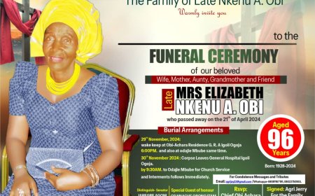 C' River PDP Chieftain Eulogies Mum Ahead Of Burial Nov. 30