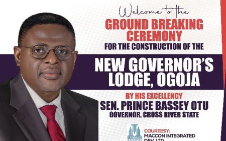 Gov Otu Set To Construct  New Governor’s Lodge In Ogoja