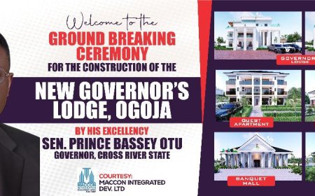Gov Otu Set To Construct New Governor’s Lodge In Ogoja