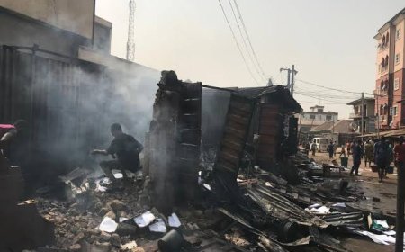 XMASS TRAGEDY: FIRE GUTS SHOPS IN ONITSHA MARKET