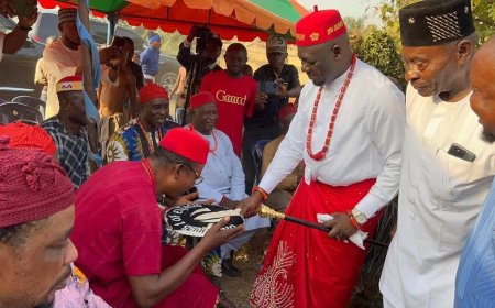 RT HON. HILARY EKPANG BISONG'S CHIEFTAINCY TITLE OF OTU-OCHUAB 1 OF EKPASHI KINGDOM IN PICTURES