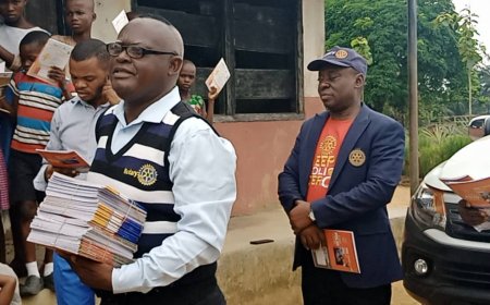 Rotary Club of Hill-top Donates Educational Materials to St. Peter Primary School Oban