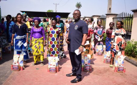 Philanthropist, Elvis, Distributes Cash Gifts, Rice, Other Food Items to Over 200 Widows In Delta Community 