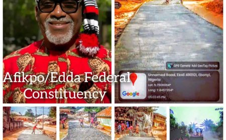 Rep Igariwey Facilitates Construction of 5 Rural Roads In Afikpo Urban, Amasiri, Uwana, Owutu Communities
