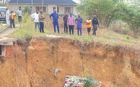 Governor Otu Inspects Erosion Control Projects in Calabar, Pledges Lasting Solutions