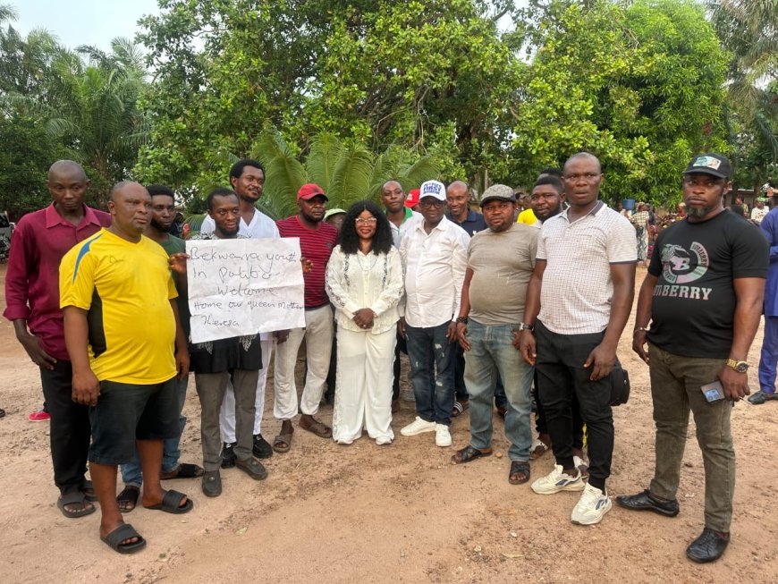 Council Chairman, Theresa Ushie, Storms Bekwarra in Triumphant Homecoming, Pledges Restoration of Peace