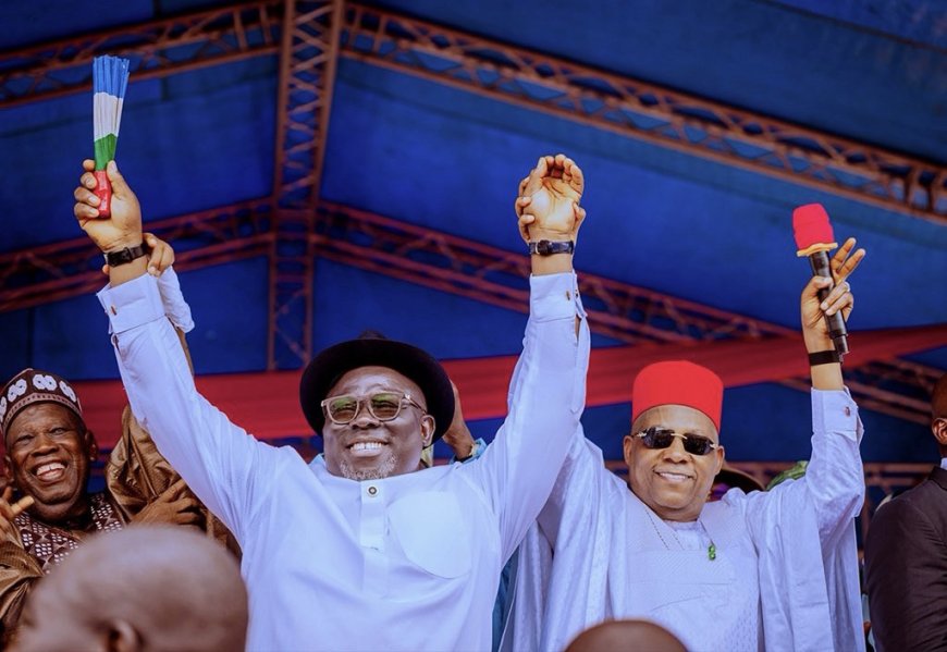 Delta State: Three Collapsed As Shettima Hands Over APC Structures Gov Governor Sheriff Oborevweri