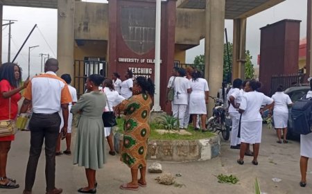 BREAKING: Commotion in UCTH Over Death Of Patient, Arrest of 3 Nurses