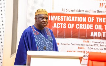 Senator Eteng Williams Declares Crude Oil Theft a National Menace at Public Hearing