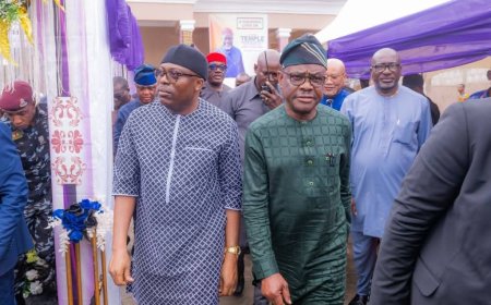 Wike, Fubara Attend Burial Ceremony Together in Port Harcourt