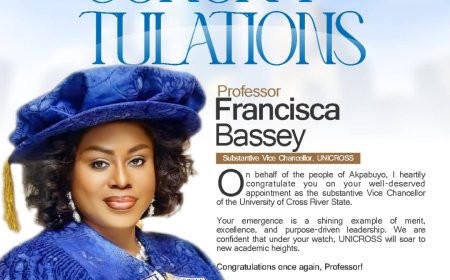 Akpabuyo LG Chairman Congratulates UNICROSS New VC Prof. Francisca Bassey