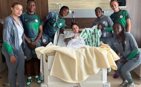 Super Falcons Visit  Injured Banyana Star In Hospital