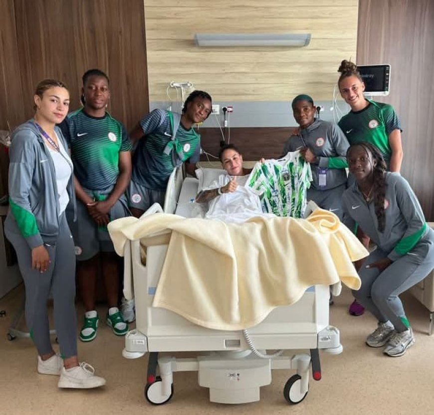 Super Falcons Visit  Injured Banyana Star In Hospital