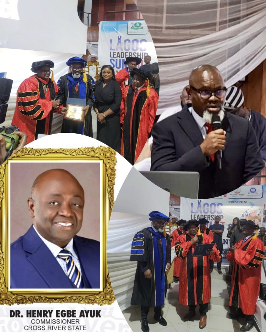 C’River Health Commissioner Celebrates Gov Otu’s CoS, Ironbar, on Honorary Doctorate Award