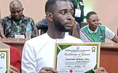 AKWA IBOM NUJ ELECTION: COMRADE NSIBIET JOHN EMERGES NEW CHIARMAN