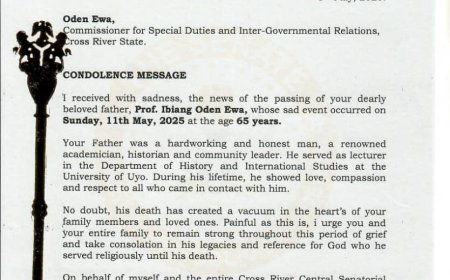 Senator Williams Condoles Oden Ewa Over Father’s Demise