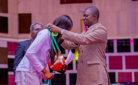 SPORTS: Gov Nwifuru Rewards D'Tigress Star, Blessing Ejiofor, With Duplex, N30m