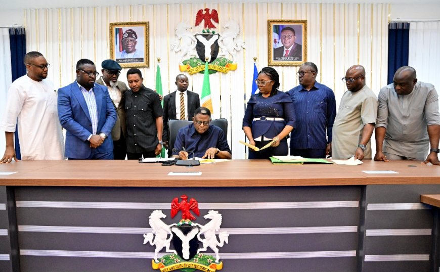 Gov Otu Signs ₦104bn Supplementary Budget into Law, Approves Roads, Electricity, Counterpart Funds Bills