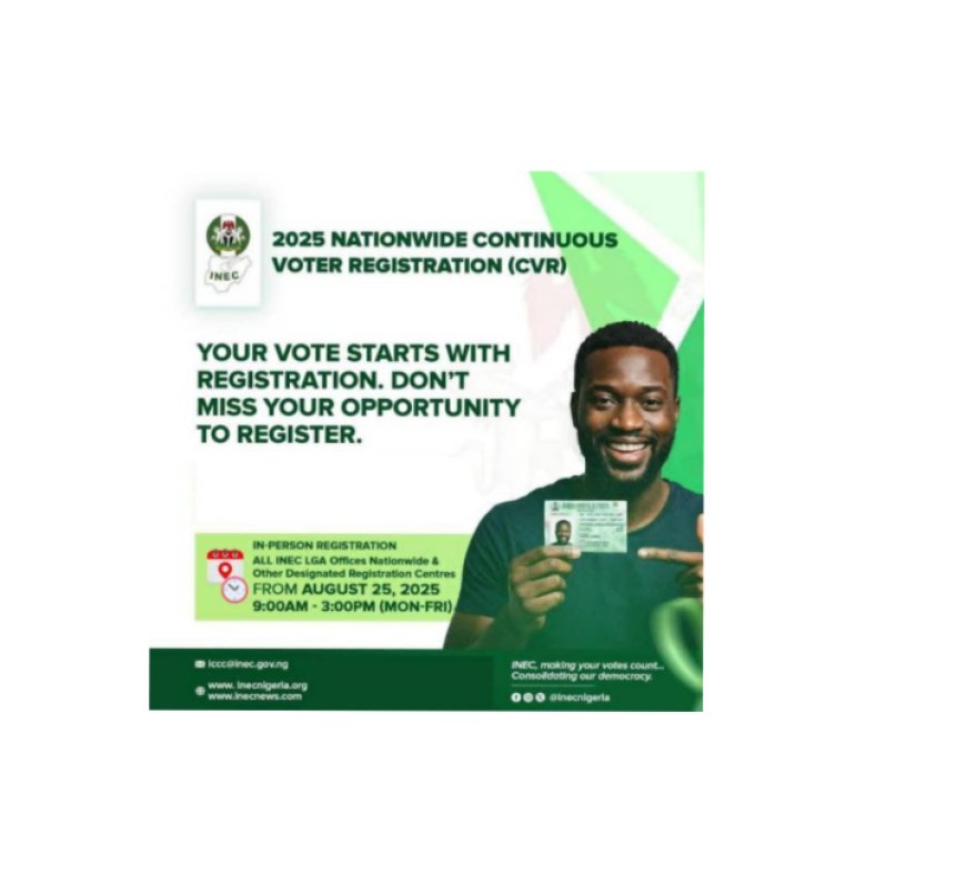 CONTINUOUS 2025 VOTER’S REGISTRATION: YOUR VOTE, YOUR VOICE