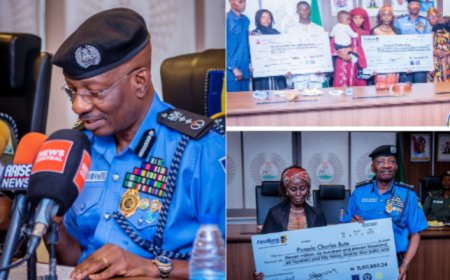 IGP Egbetokun Presents Cheques Worth 2 Billion Naira to Families of Fallen Officers