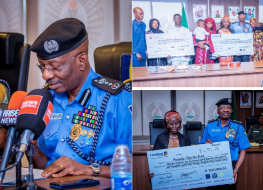 IGP Egbetokun Presents Cheques Worth 2 Billion Naira to Families of Fallen Officers