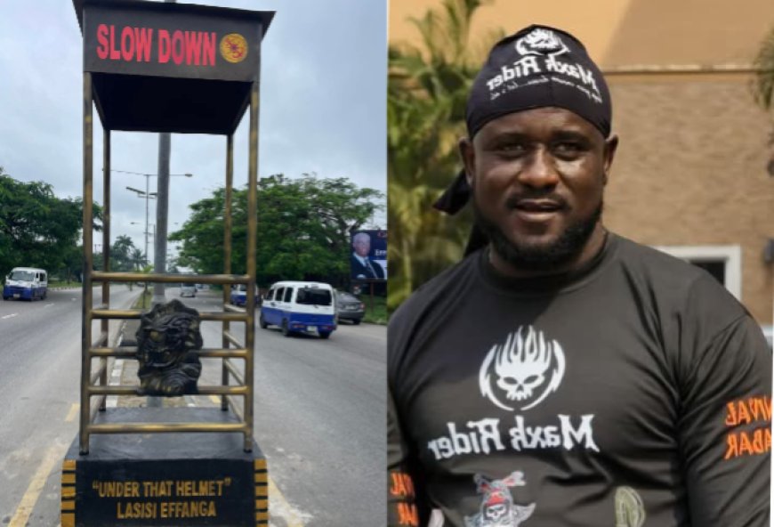 Group Erects Traffic Boot in Honour of Late Biker, Lasisi Effangha