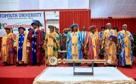 PASTOR UMO ENO ATTENDS THE MAIDEN CONVOCATION OF TOPFAITH UNIVERSITY