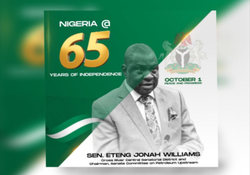 NIGERIA AT 65: Senator Eteng Felicitates With Constituents