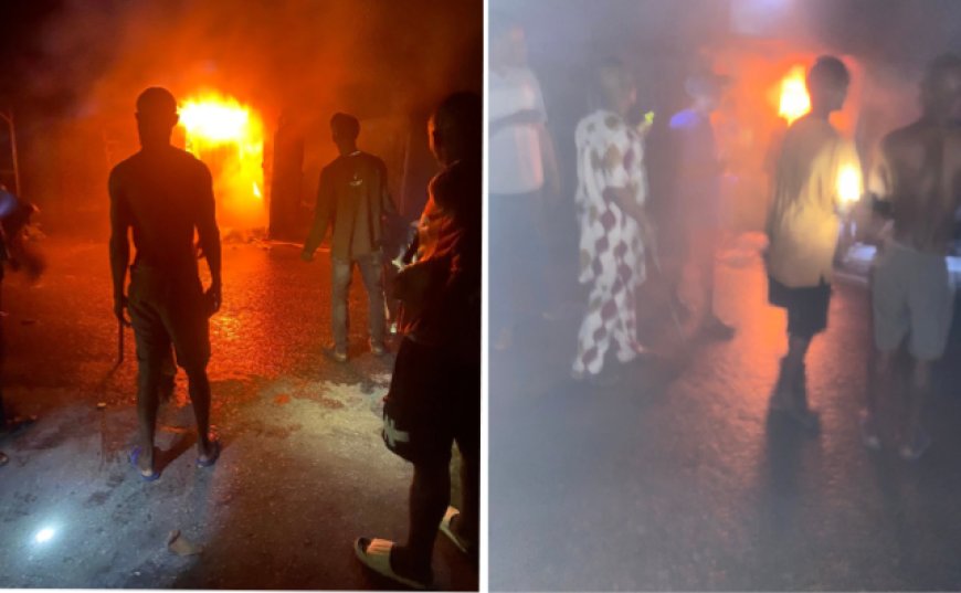 Fire Guts Shops Along Bedwell Street in Calabar, Cross River State